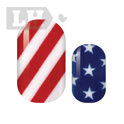Red White and Blue Nail Wraps