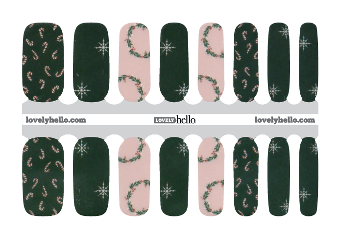 Holly Wreath Nail Wraps