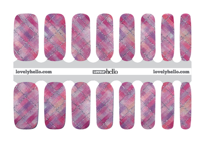 Plum, Pink & Plaid Nail Wraps