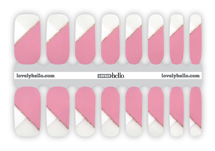 Modern Pink Princess French Nail Wrap