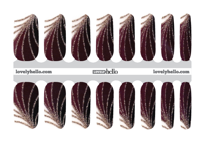 Wine French Glam Nail Wraps
