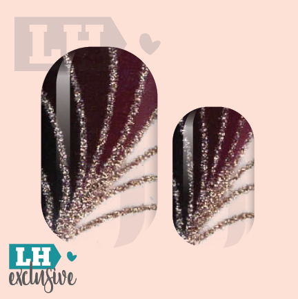 Wine French Glam Nail Wraps