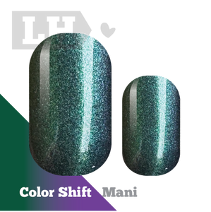 Celestial (Green/Gold/Purple) Color Shift Nail Wraps