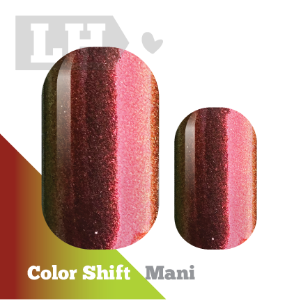 Lava (Red/Gold/Olive) Color Shift Nail Wraps