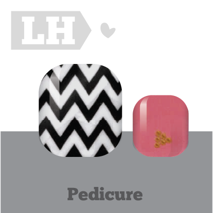 Pinky Chevron Pedi Wrap