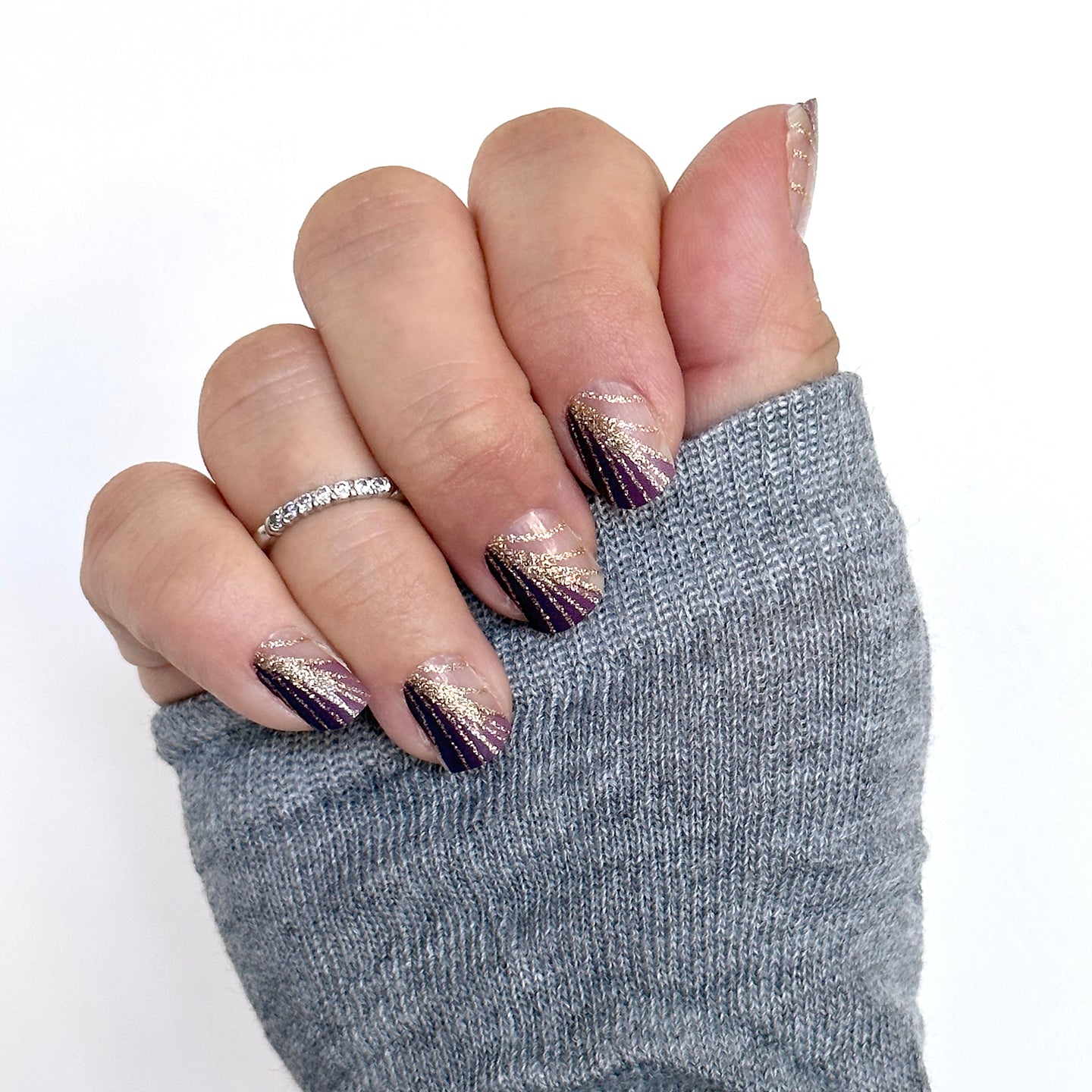 Wine French Glam Nail Wraps