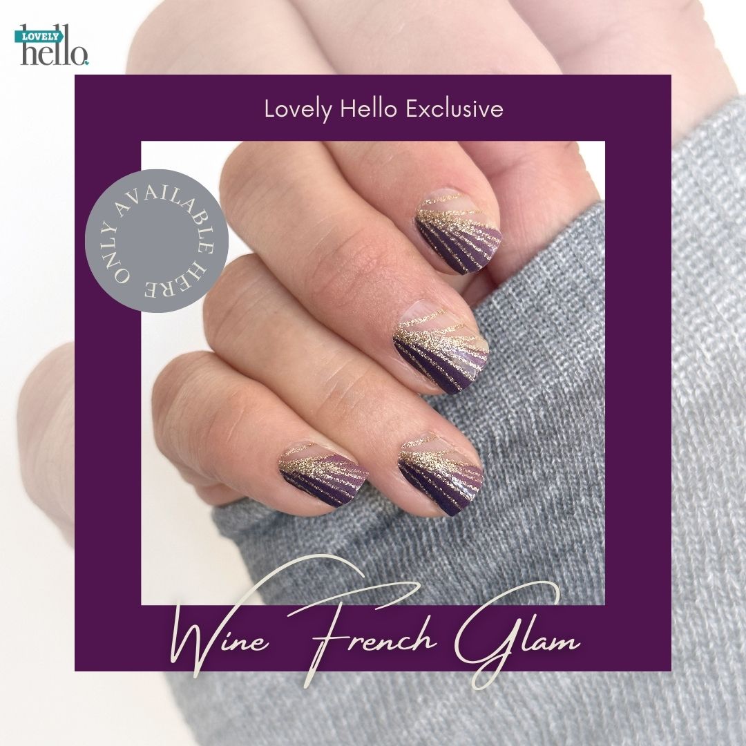Wine French Glam Nail Wraps