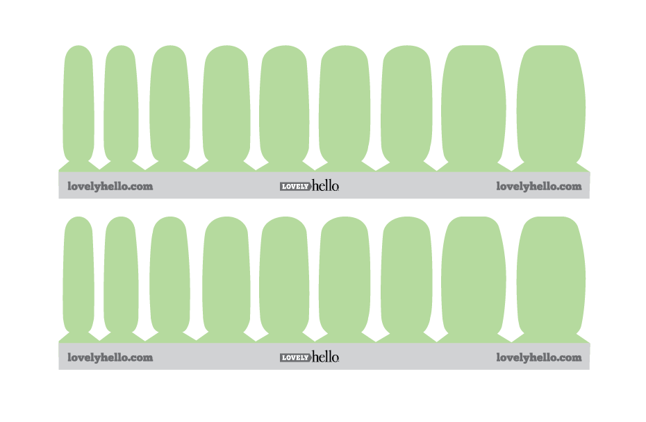 Limeade Nail Wraps Lovely Hello