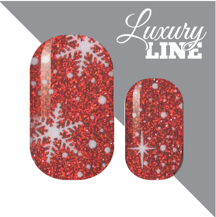 Ruby Snowfall Nail Wraps