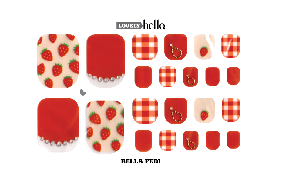 Strawberry Shortcake 3D Pedi Nail Wraps