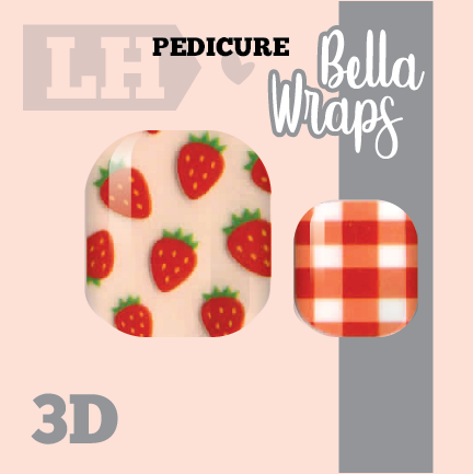 Strawberry Shortcake 3D Pedi Nail Wraps