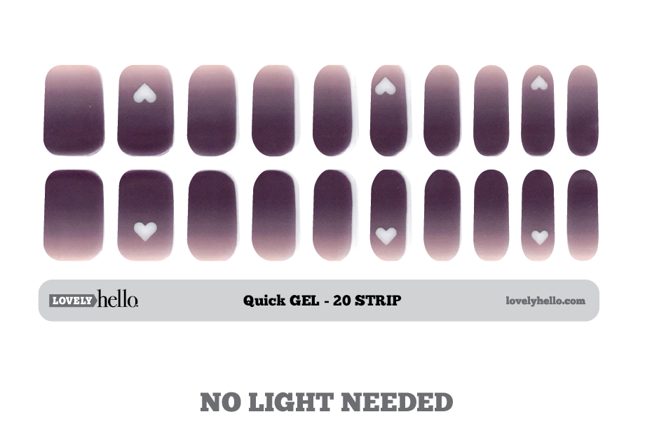 Plum Love Ombre Quick Gel Nail Wraps Lovely Hello
