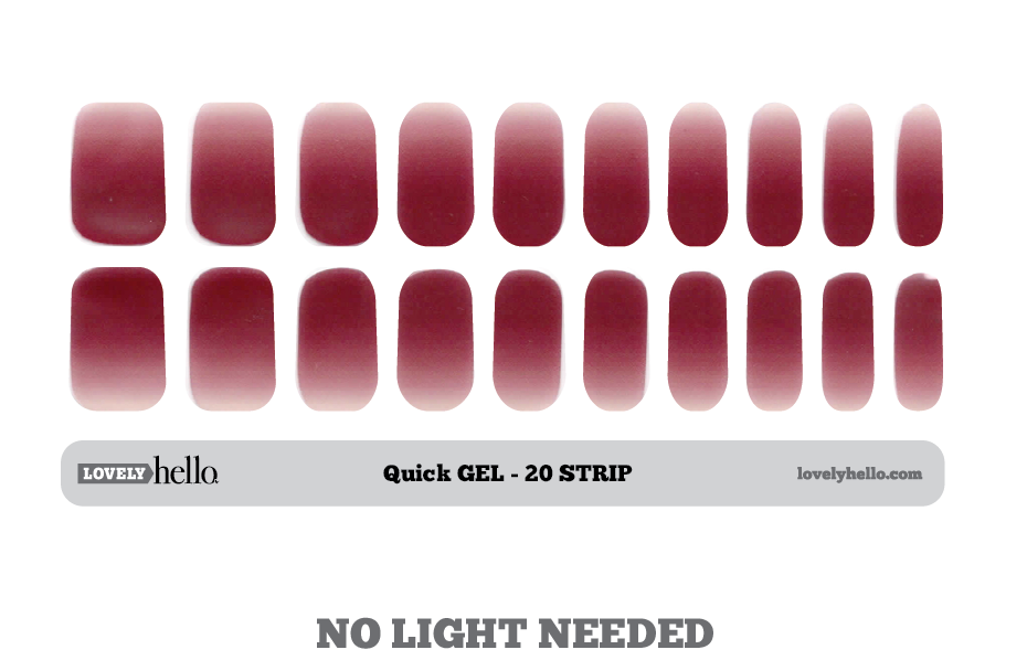 Wine Ombre Quick Gel Nail Wraps
