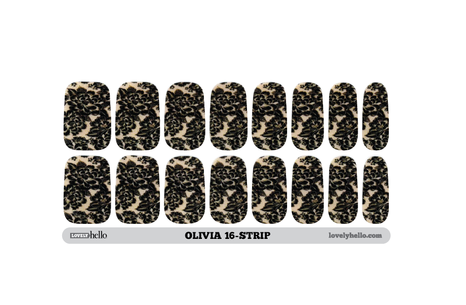 Jacquard Olivia Nail Wraps