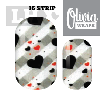 Geometric Love Nail Wraps