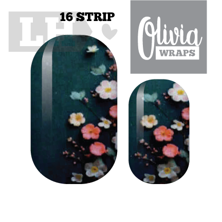 Paper Floral Nail Wraps