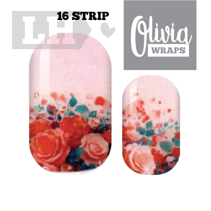 Rose Filled Garden Nail Wraps