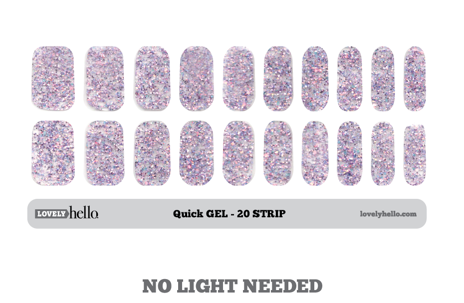 Lilac Glam Quick Gel Nail Wraps