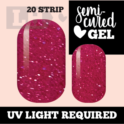 Raspberry Sparkle Nail Wraps