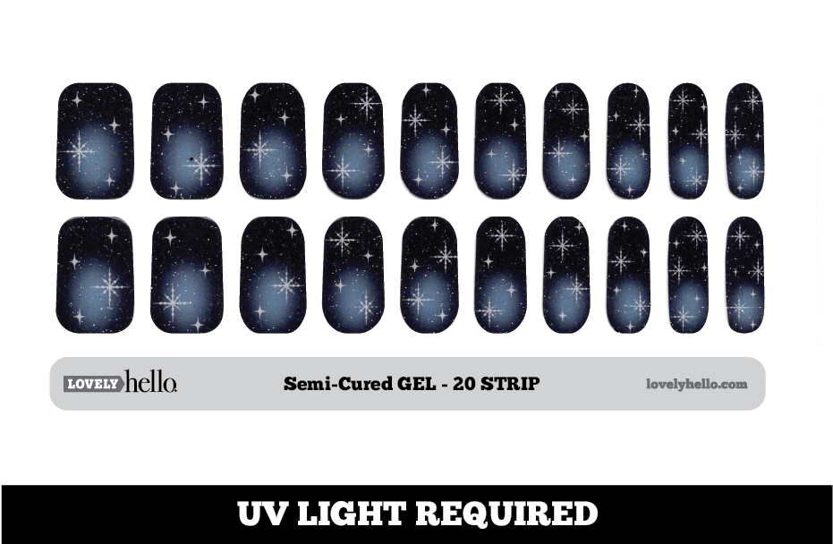 Night Snow Shimmer Nail Wraps