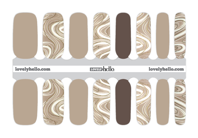 Cafe Swirl Nail Wraps