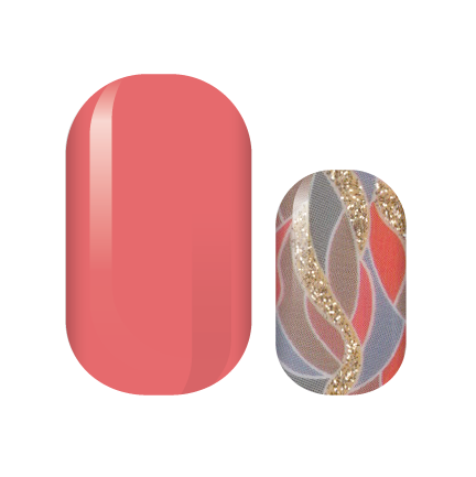 Braided Coral Nail Wraps