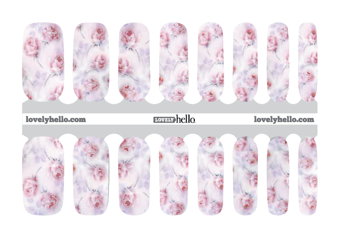 Lavendar Floral Nail Wrap