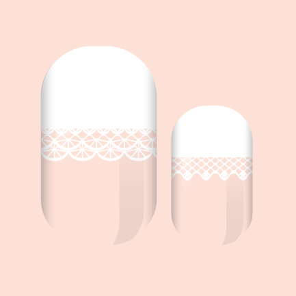 Dainty White French Nail Wrap