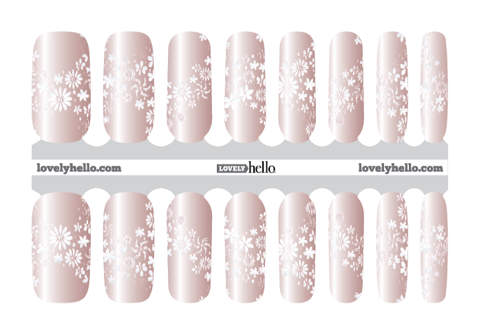 Floral French Nail Wraps