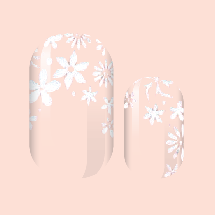 Floral French Nail Wraps