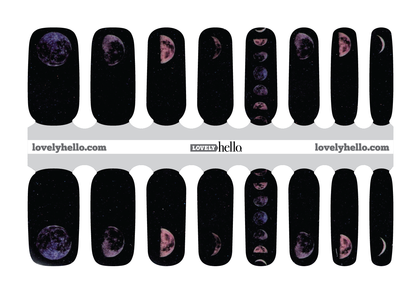 Celestial Pink Moon Nail Wraps
