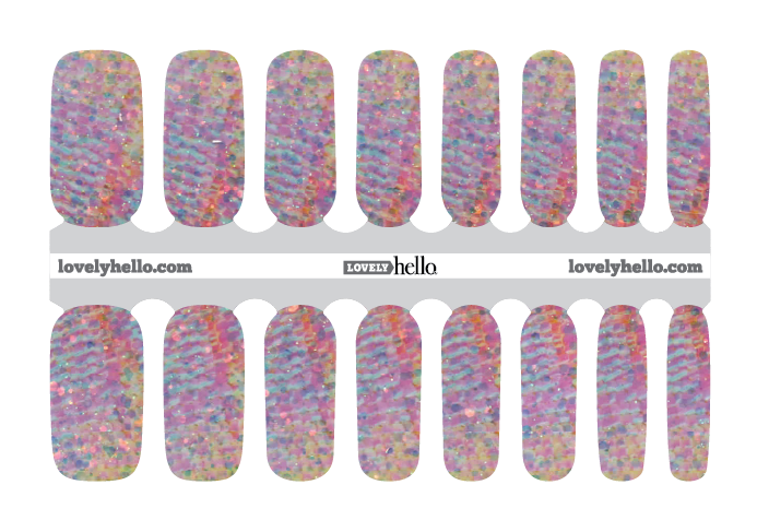 Glittering Shoreline Nail Wraps