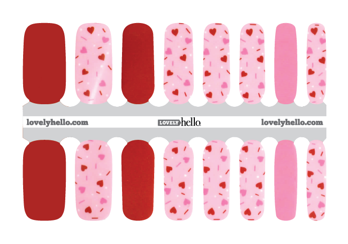 Valentine Sprinkled Nail Wraps
