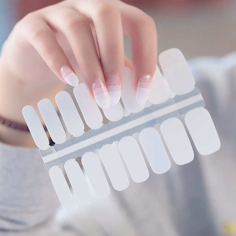 Dainty White French Nail Wrap