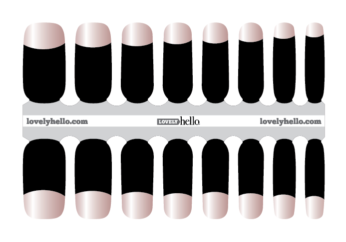 Black French Nail Wrap