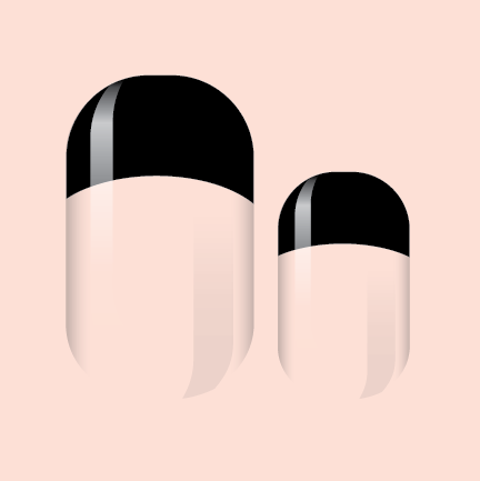 Black French Nail Wrap