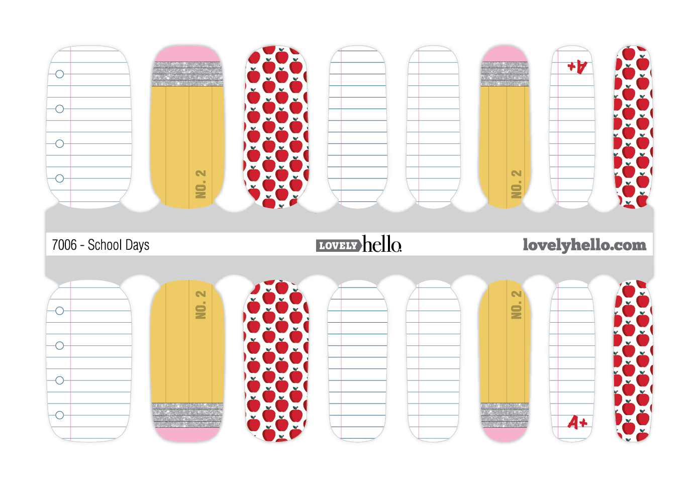 School Days Nail Wraps