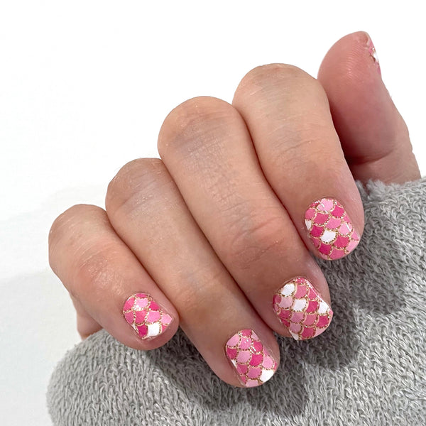 Pink Mermaid Nail Wraps