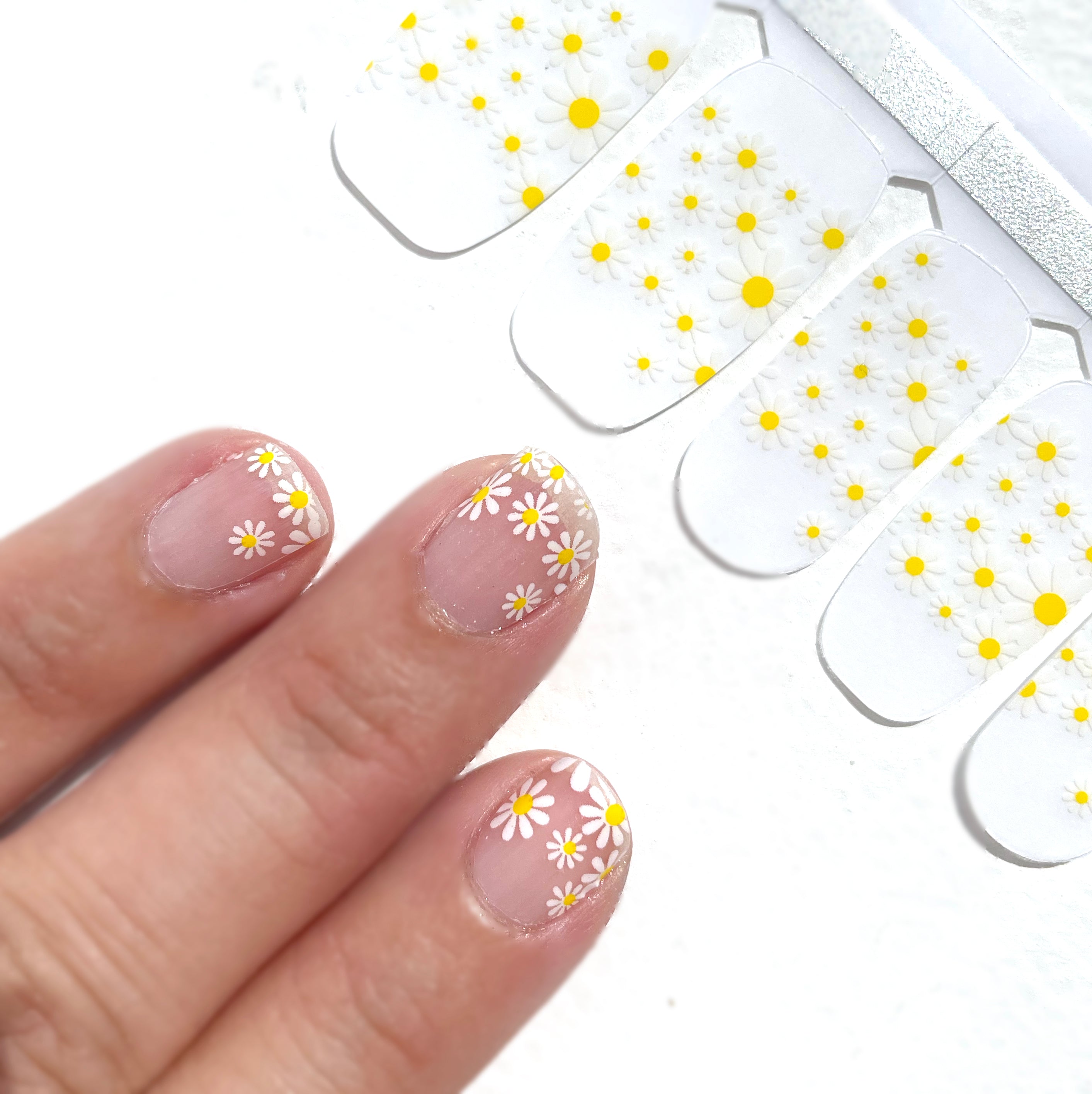 French Daisy Nail Wraps
