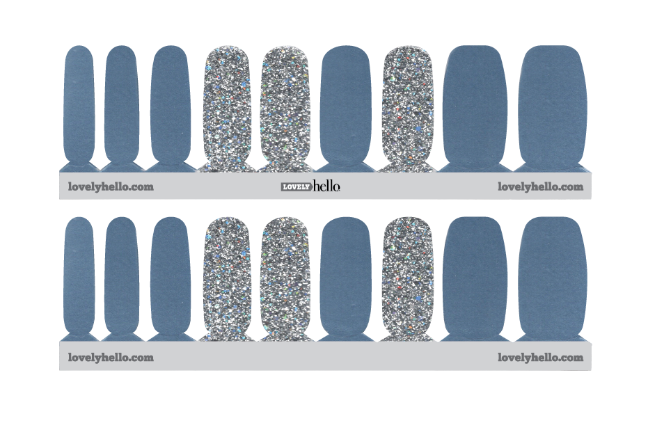 Blue Diamonds Nail Wraps
