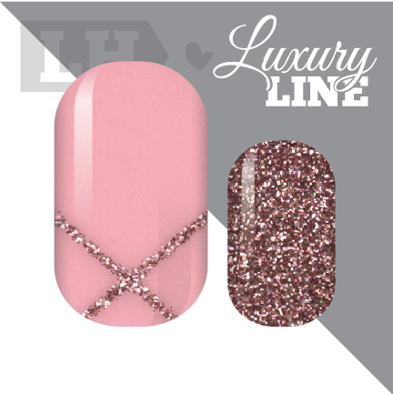 Pink Shimmer and Stripes Nail Wraps