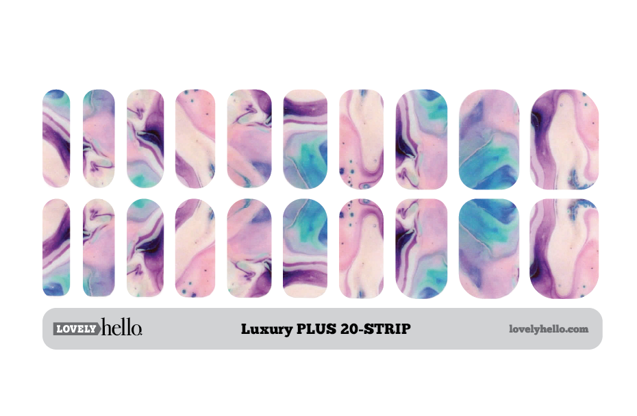 Aqua Plum Stone Nail Wraps