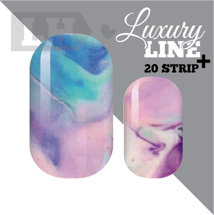 Aqua Plum Stone Nail Wraps