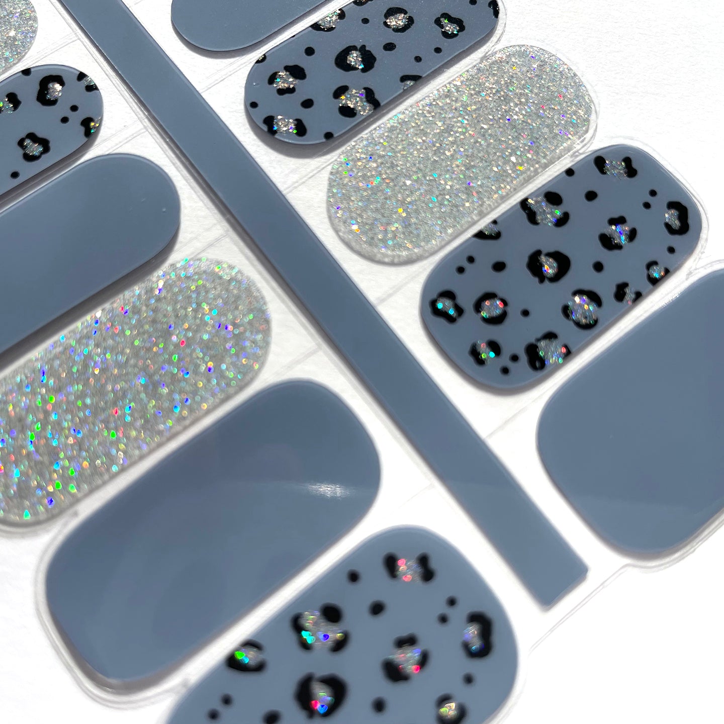 Blue Leopard Nail Wraps