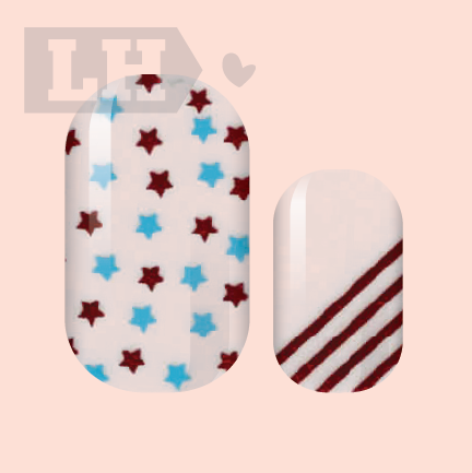 Simple Stars and Stripes Nail Wraps