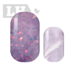 Lavender Marble Nail Wraps