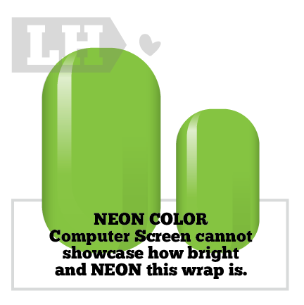 NEON Bright Green Nail Wraps