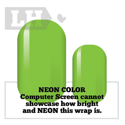 NEON Bright Green Nail Wraps