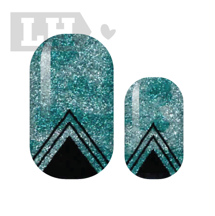 Triangle Teal Nail Wraps