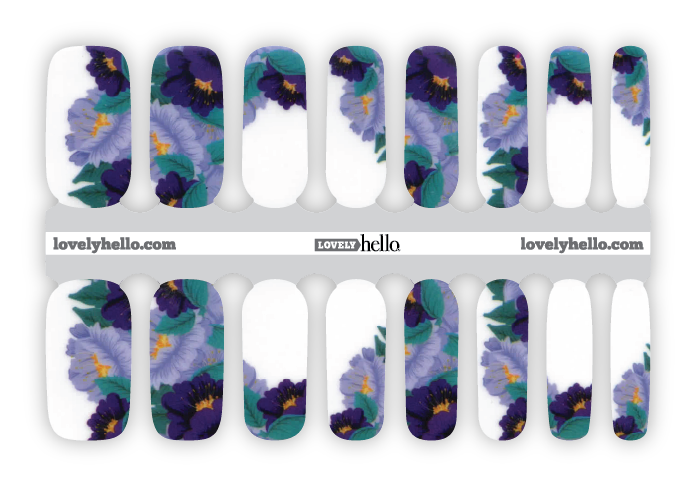 Iris Florals Nail Wraps